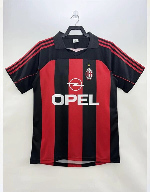 AC Milan Lightweight Retro soccer jersey Red Black Striped for Trend Styling