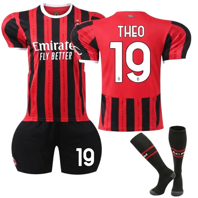 AC Milan red and black striped sportswear set
