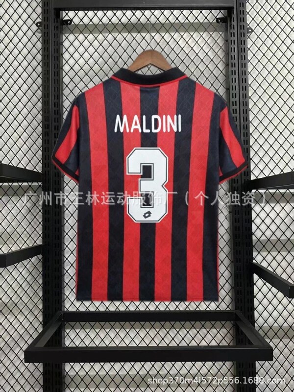 AC Milan Travel Kaka #22 soccer jersey Black Red Striped with Soft Visual Tone