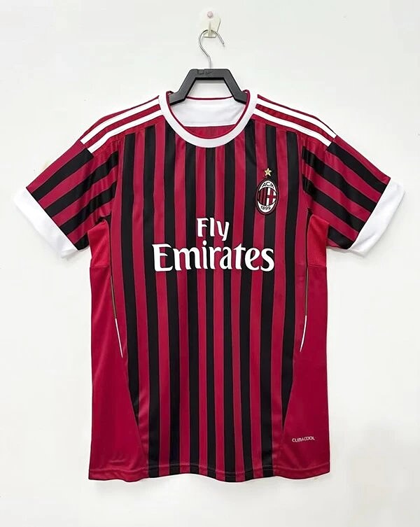 AC Milan Urban Retro soccer jersey Red Black Striped with Statement Pattern