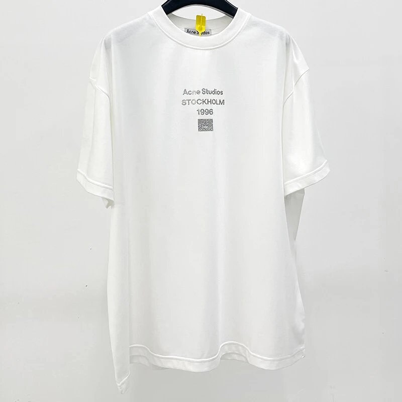 Acne Studios 2090-80 White Style Ac908066 Stockholm Logo T-Shirt Downtown Style