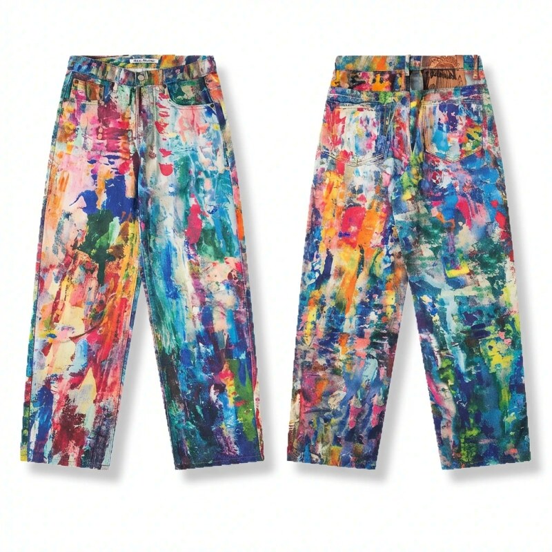 Acne Studios Graffiti-style Colorful Jeans