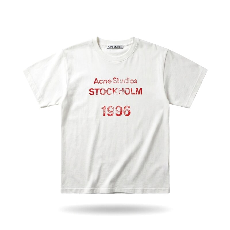 Acne Studios minimalist style white T-shirt
