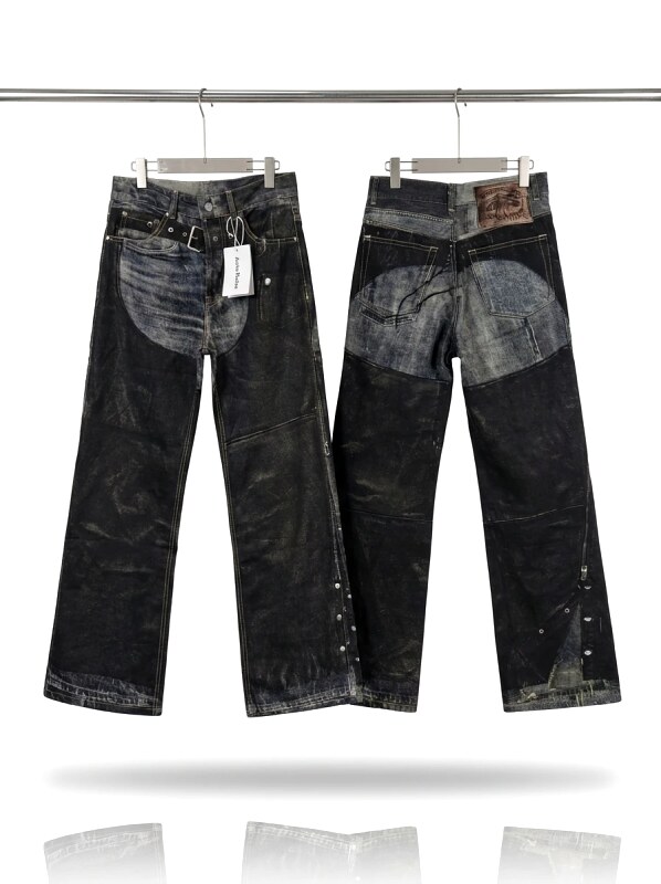 Acne Studios retro - style patchwork jeans