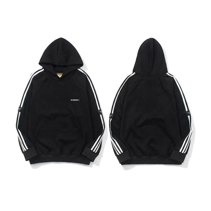 Adidas classic three - stripe black sweatshirt