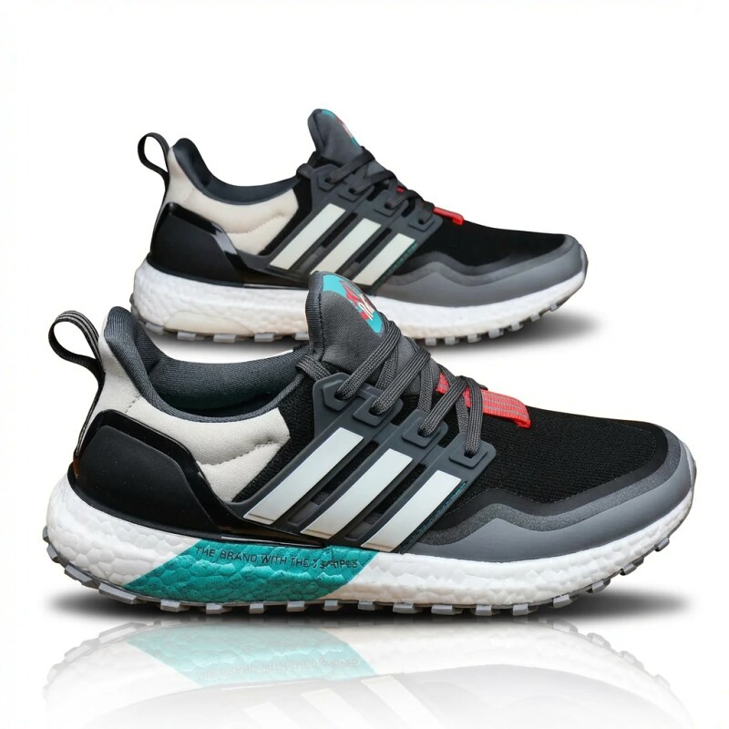 Adidas retro black and grey sports shoes