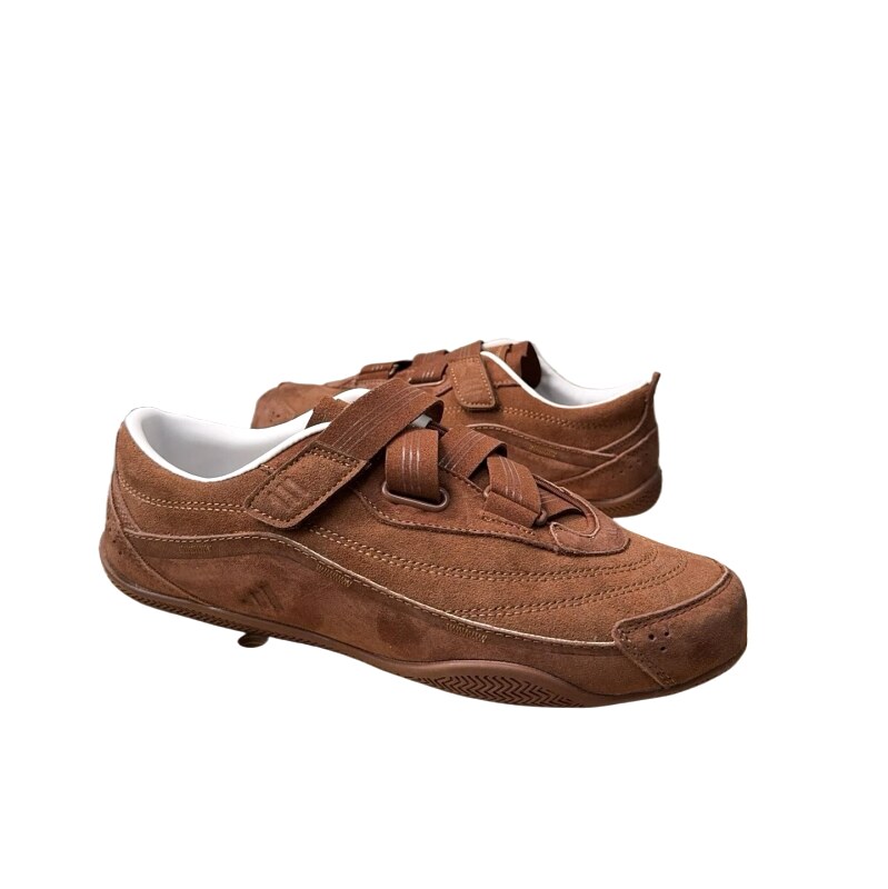 Adidas retro-style brown sneakers