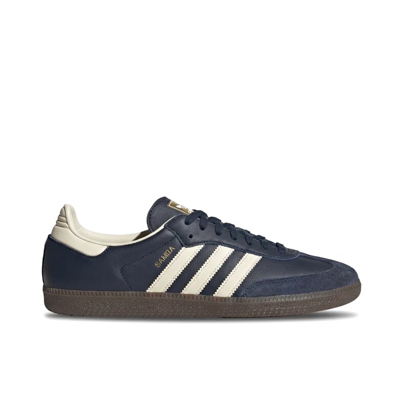 Adidas retro-style navy blue sports shoes