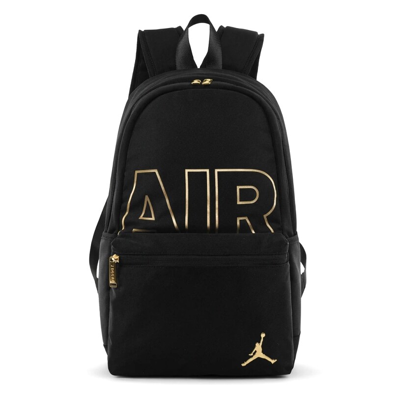 AIR JORDAN simple style black and gold backpack