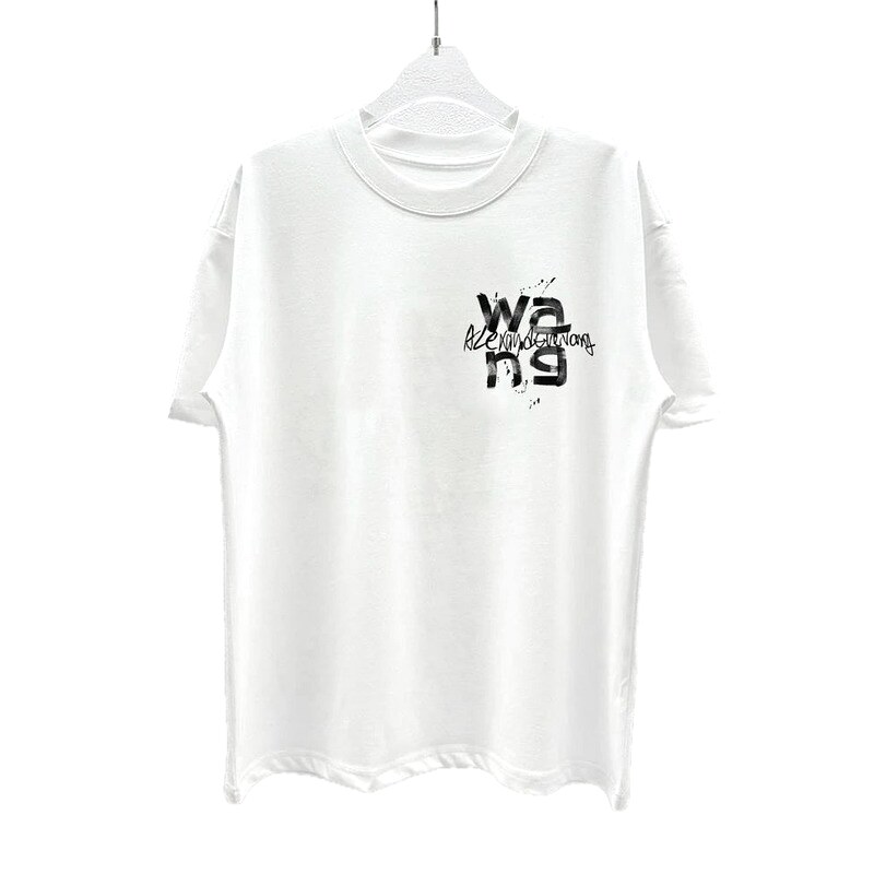 Alexander Wang Ink Wash Print Street Style White T-Shirt