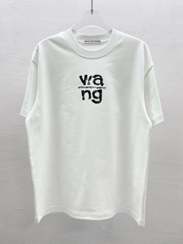Alexander Wang Letter Print Streetwear White T-Shirt