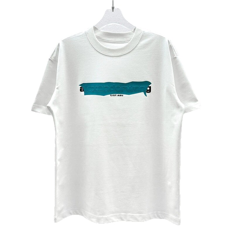 Alexander Wang Letter-Printed Streetwear White T-Shirt