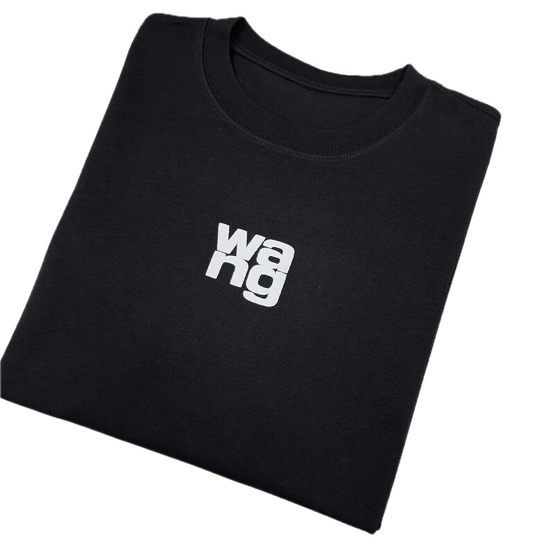 Alexander Wang Logo Street Style Black T-shirt