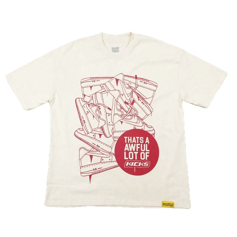 ALOCS Sneaker Printed Street Style Off-white T-shirt