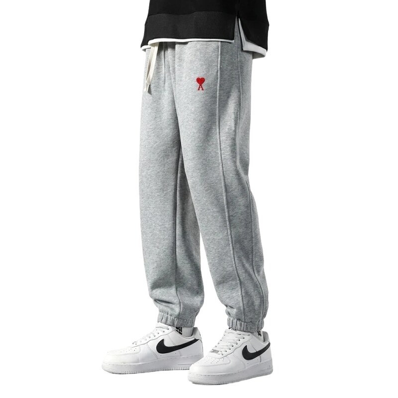 AMI & Easy Casual Style Grey Sweatpants