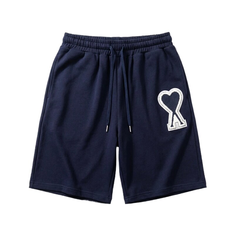 AMI Embroidered Heart Casual Shorts