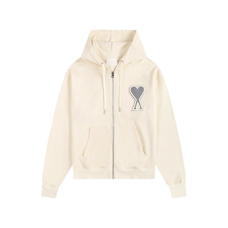 AMI Love Embroidered Cream Sweatshirt