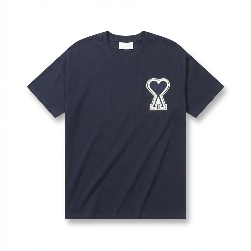 AMI Love Embroidery Simple Style T-shirt