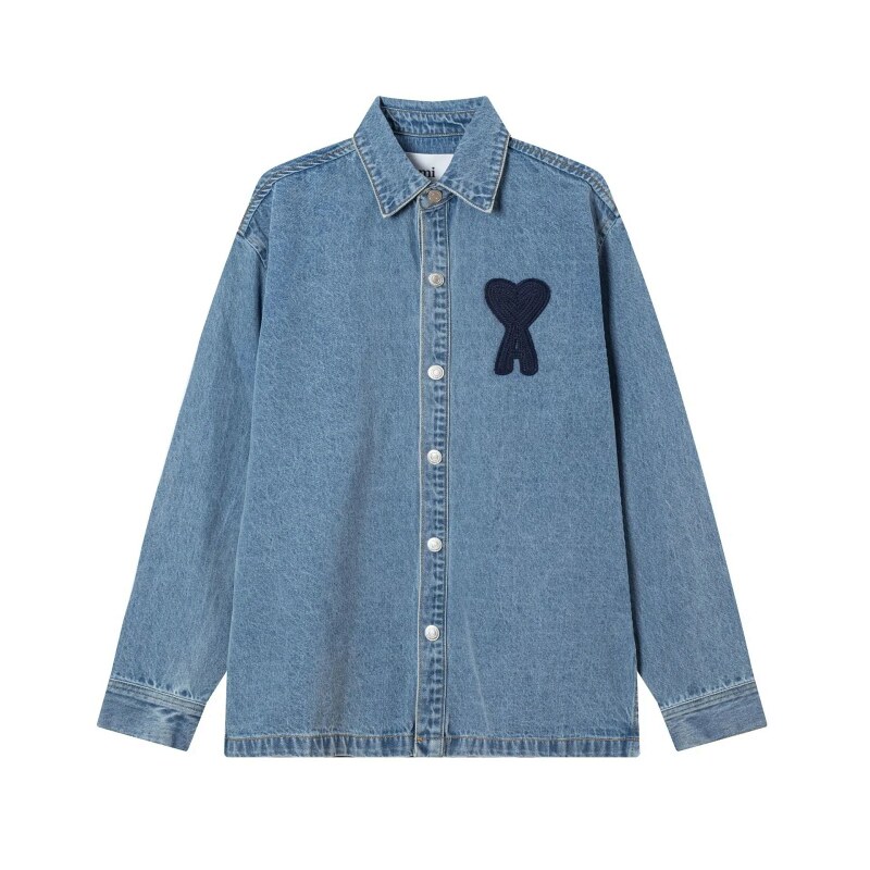 AMI Love Heart Denim Shirt