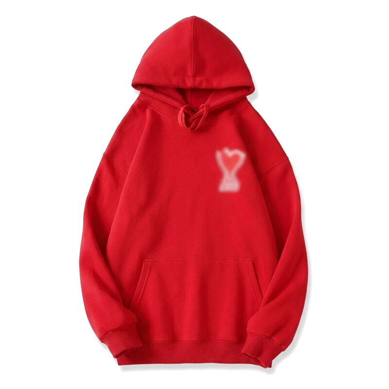 AMI Love Series Red Trendy Brand Hoodie