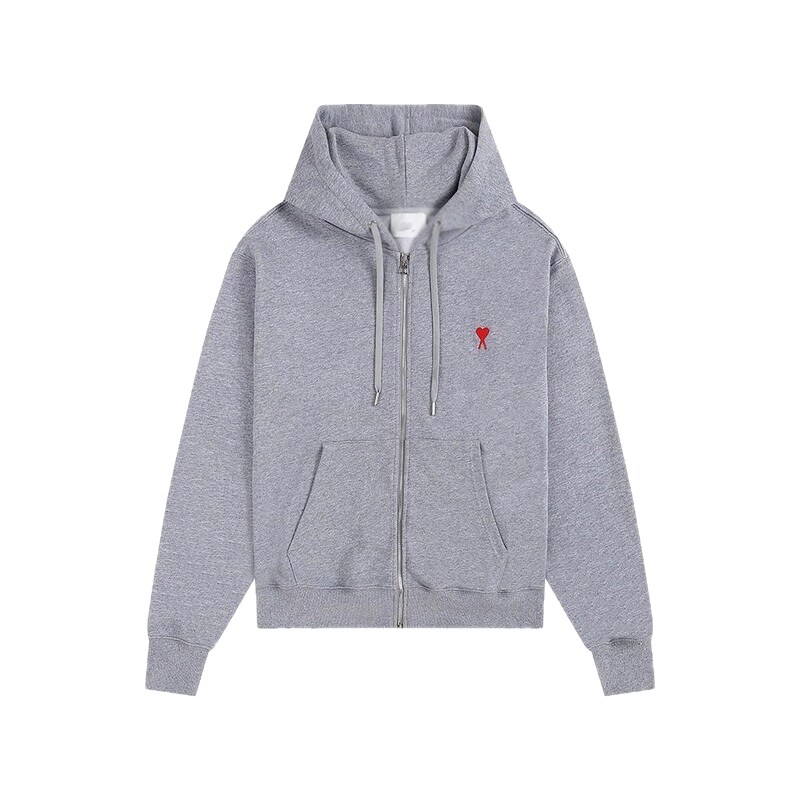 Ami Love Series Trendy Brand Grey Hoodie
