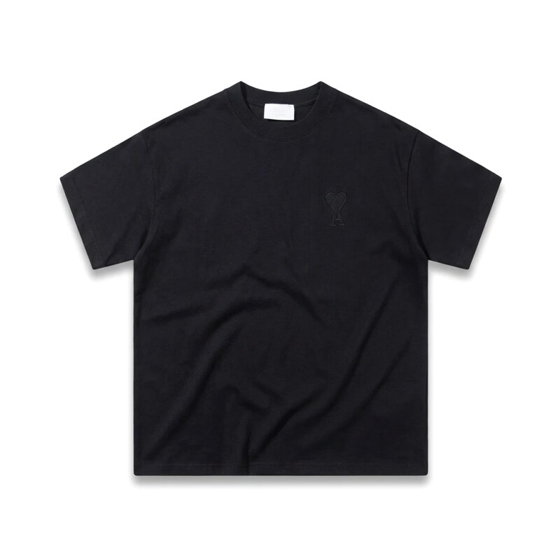 AMI Love Simple Style Black T-shirt