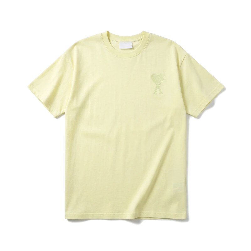 AMI Love Simple Style Yellow T-shirt