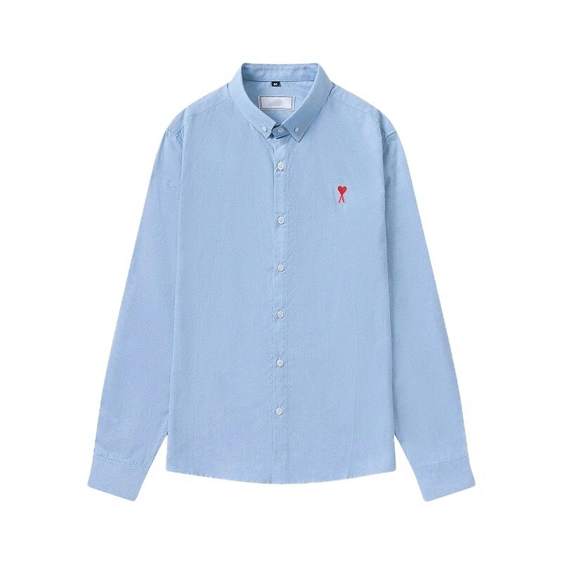 AMI minimalist style blue shirt
