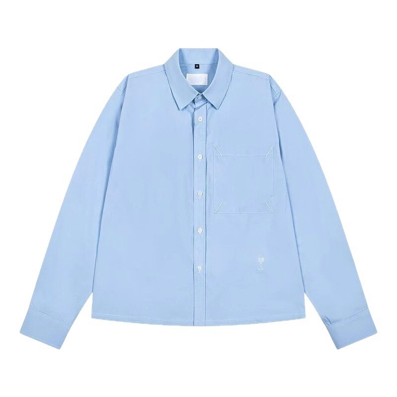 AMI minimalist style light blue shirt
