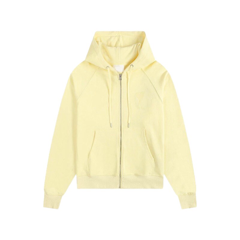AMI minimalist style light yellow hoodie