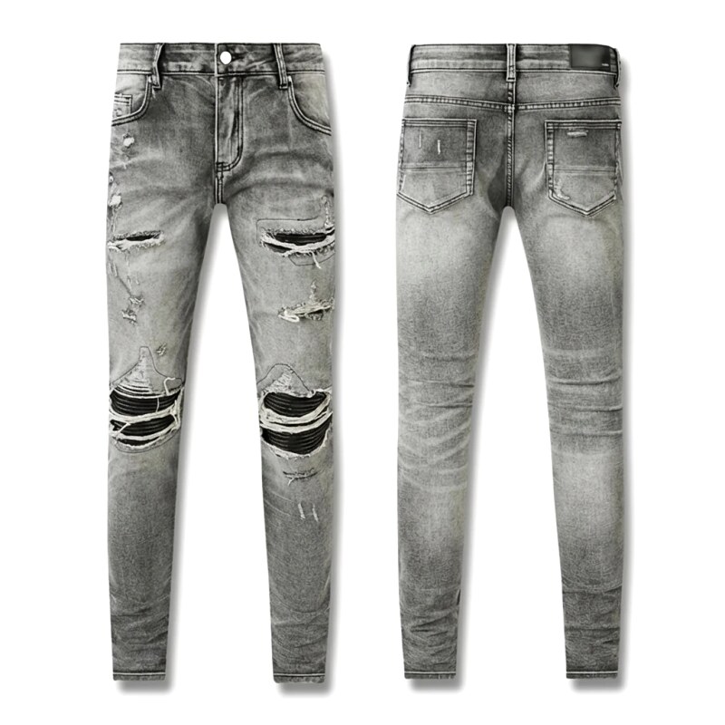 AMI Ripped Trendy Brand Jeans