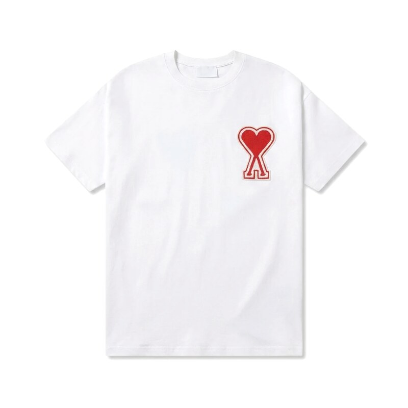 AMI series minimalist style white T-shirts