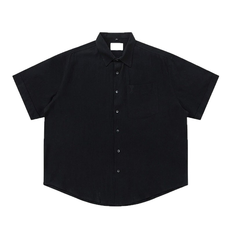 AMI series short-sleeved shirts in black