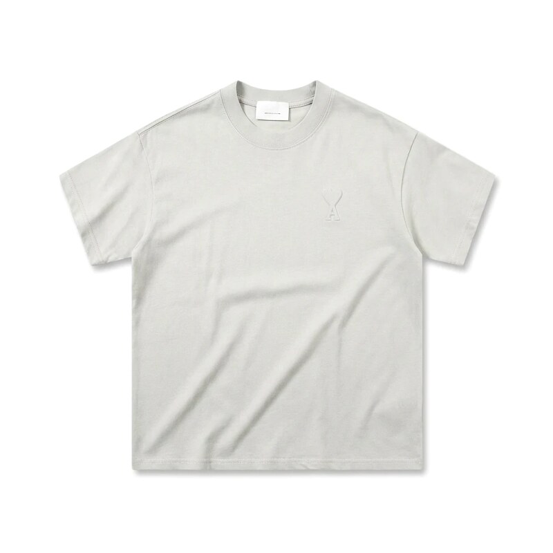 AMI Three-dimensional LOGO Simple White T-shirt