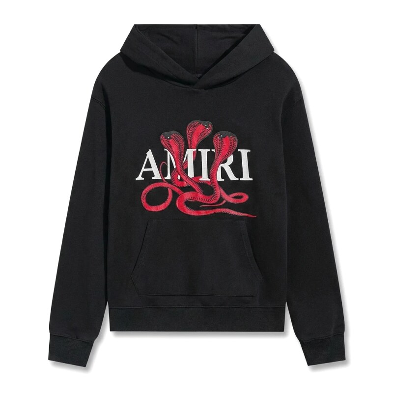 AMIRI black hoodie with snake print