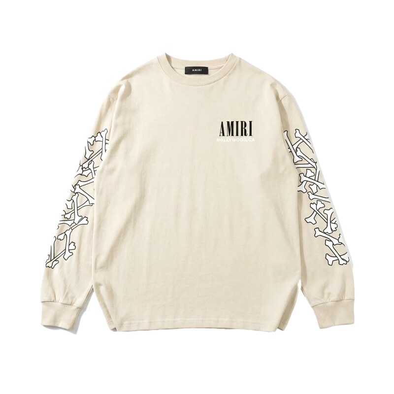 AMIRI Bone Pattern Trendy Beige Sweatshirt