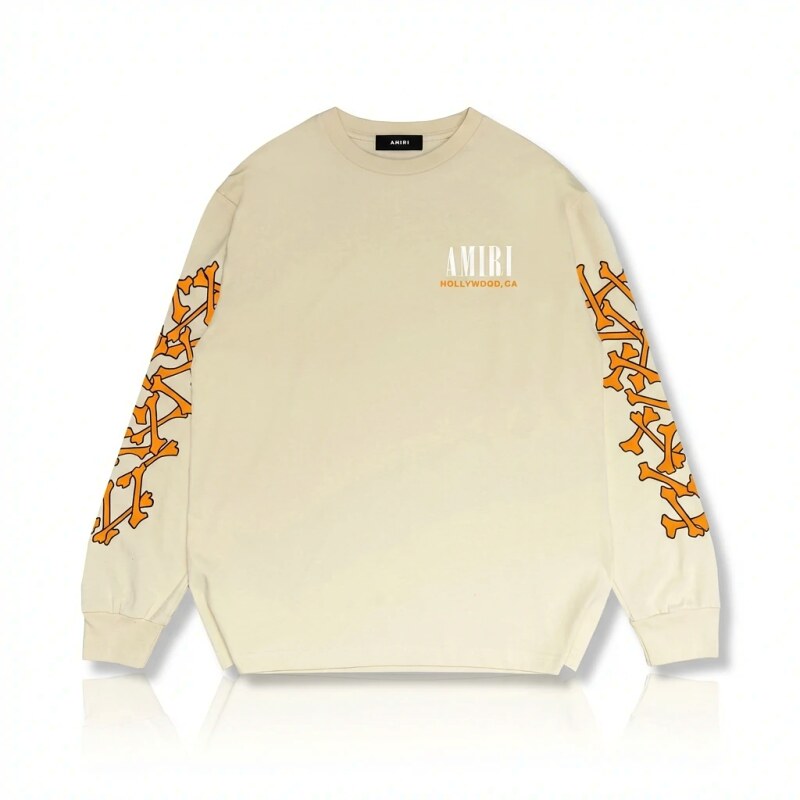 AMIRI Bone Pattern Trendy Cool Beige Sweatshirt