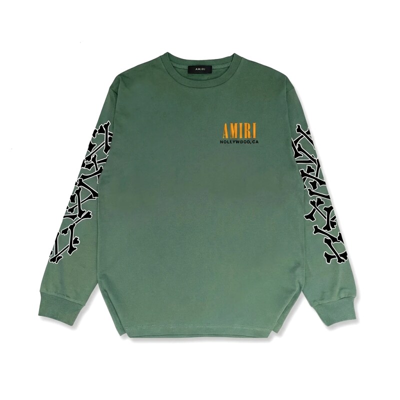 AMIRI Dark Style Olive Green Sweatshirt