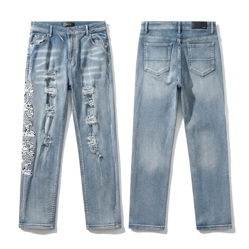 AMIRI Graffiti Ripped Jeans