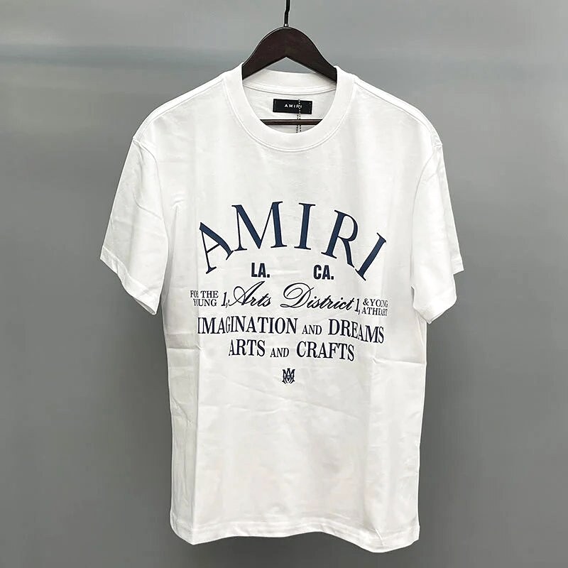 Amiri Letter Graphic White Records Graphic T-Shirt Weekend Wear