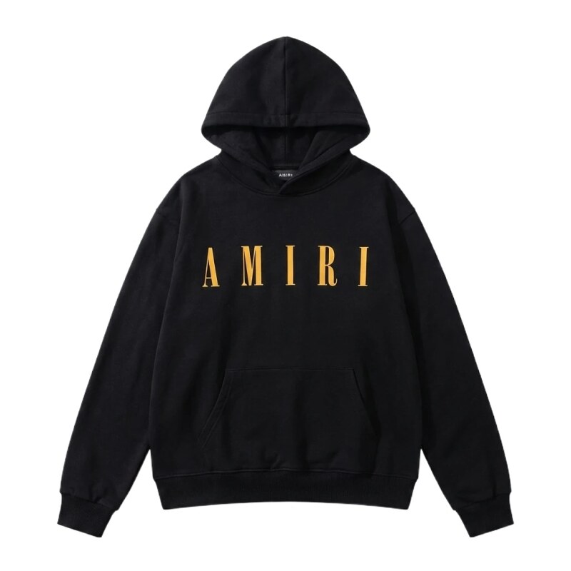 AMIRI letter-style black hoodie