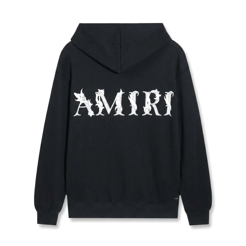 AMIRI letter-style black hoodie