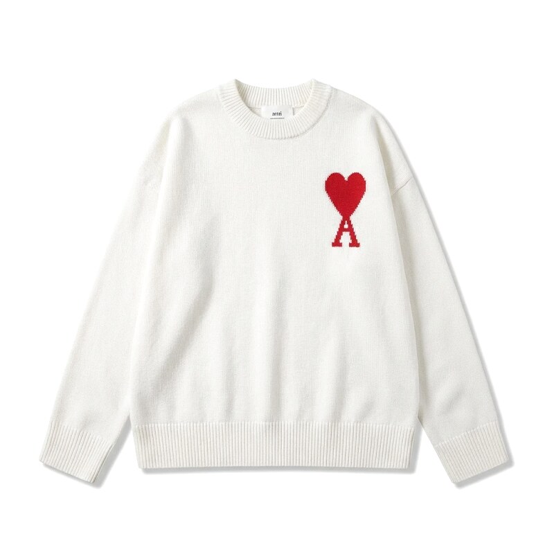 AMIRI Love Casual Style White Sweater