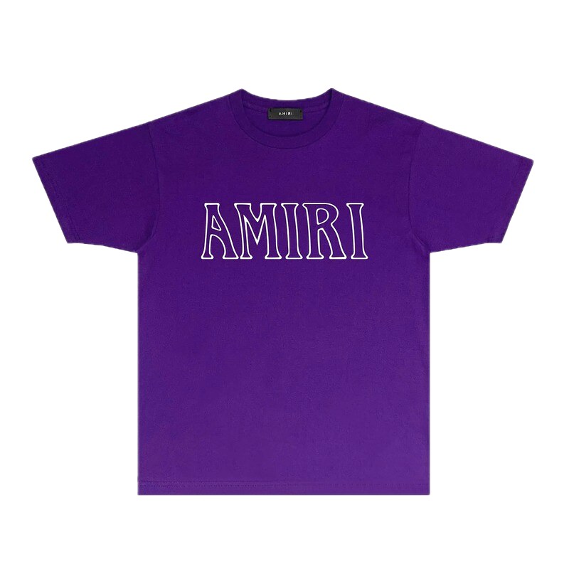 AMIRI minimalist style purple T-shirt