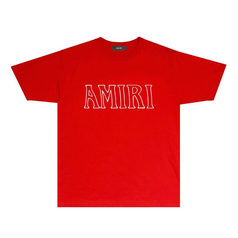 AMIRI minimalist style red T-shirt