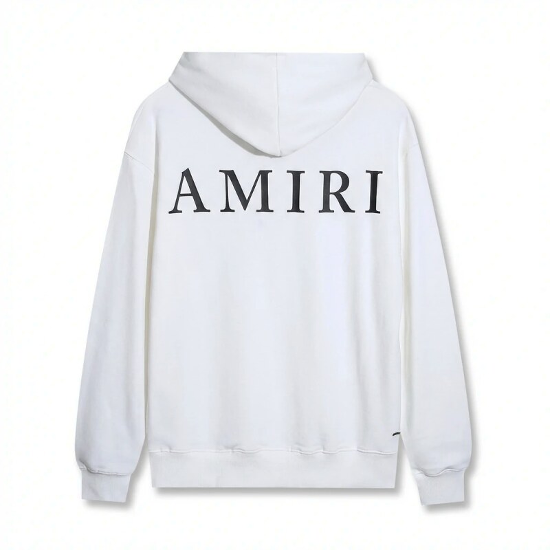 AMIRI minimalist style white hoodie