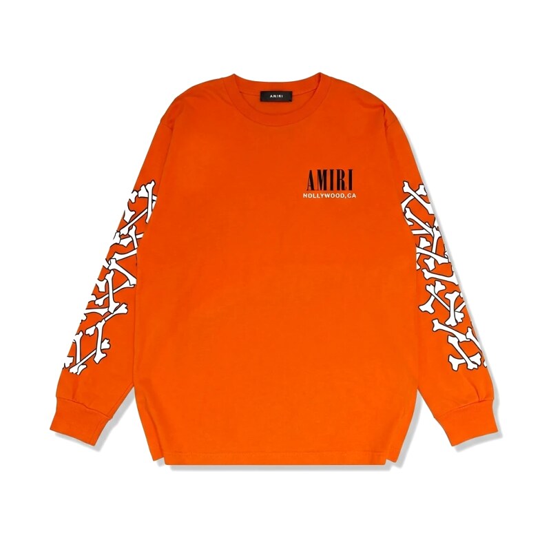 AMIRI orange sweatshirt with skull pattern
