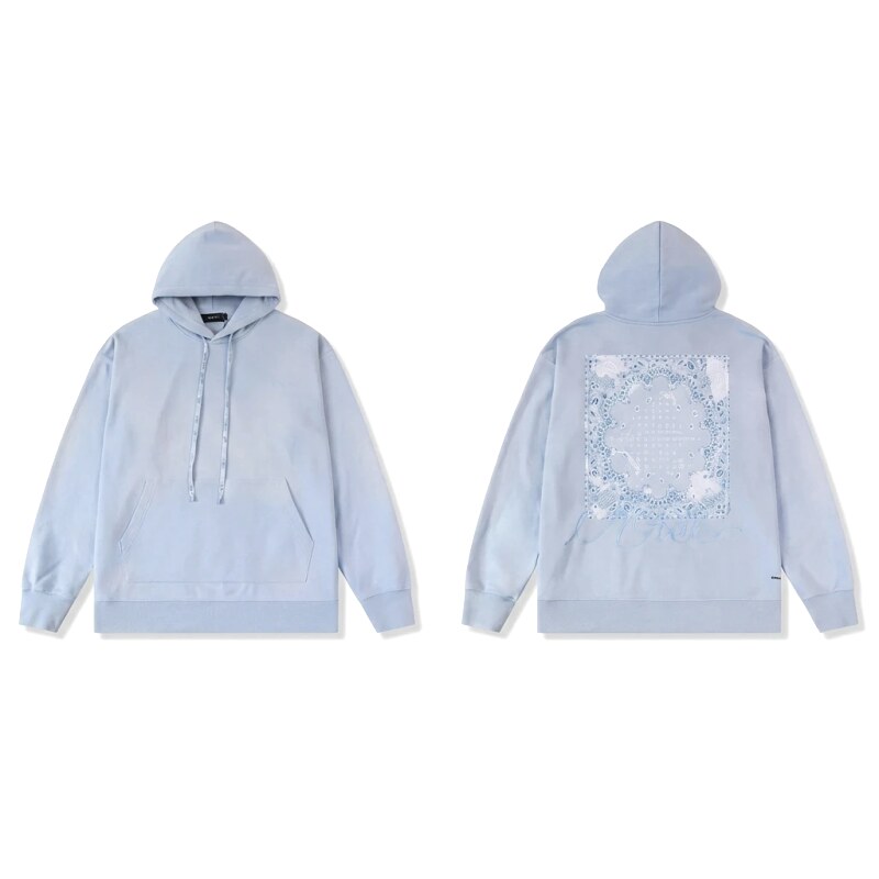 AMIRI Paisley Casual Light Blue Sweatshirt