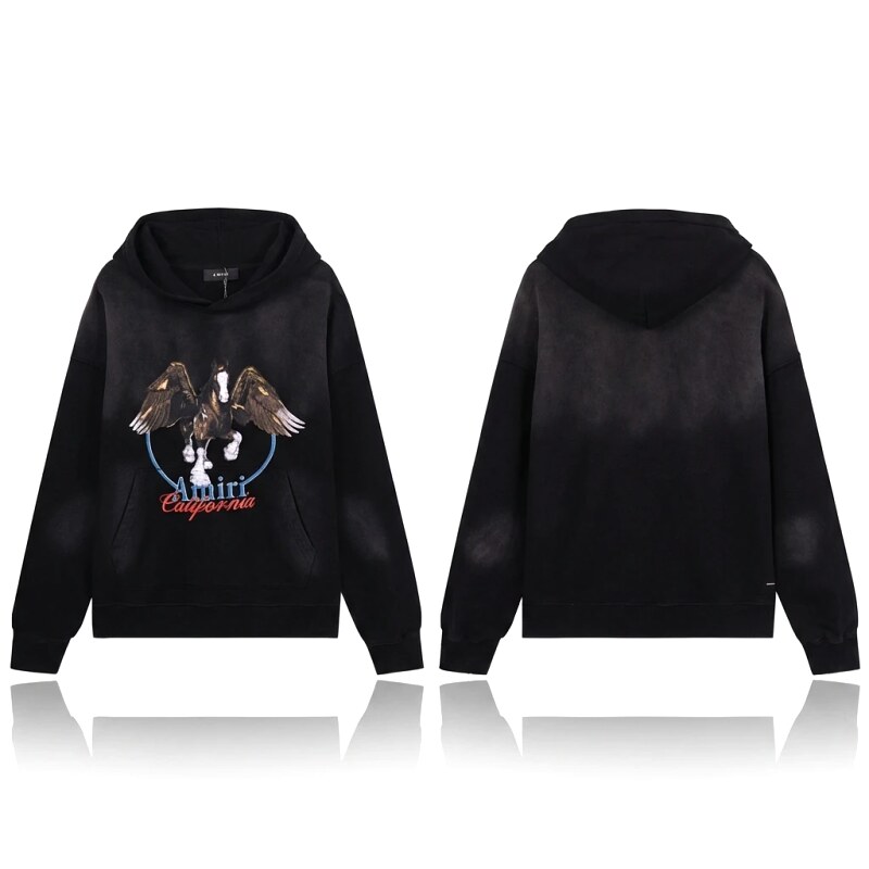 AMIRI Pegasus Retro Black Hoodie