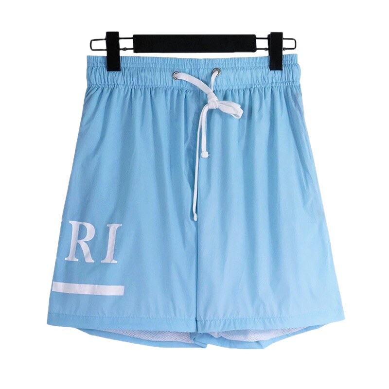 AMIRI Print Collection Street Style Light Blue Shorts
